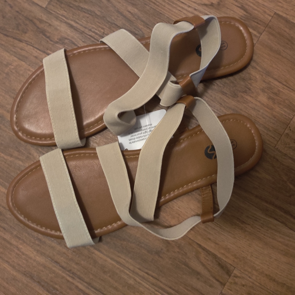 Light tan strap sandals